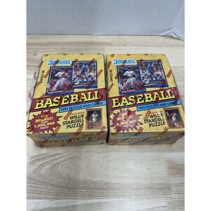 Lot of 2 - 1991 Donruss Series 1 MLB Baseball Cards Box - 36 Packs ~ New Sealed